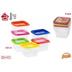PACK 6 BOÎTES ALIMENTAIRES CARRÉES TRANSPARENTES ( 24 PIECES)