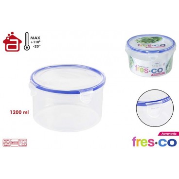 BOÎTE ALIMENTAIRE RONDE 1200 ML - HERMETIC FRESCO ( 24 PIECES)