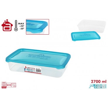 BOÎTE PLASTIQUE HERMÉTIQUE RECTANGULAIRE POLARFROST 2.7 L ( 48 PIECES)