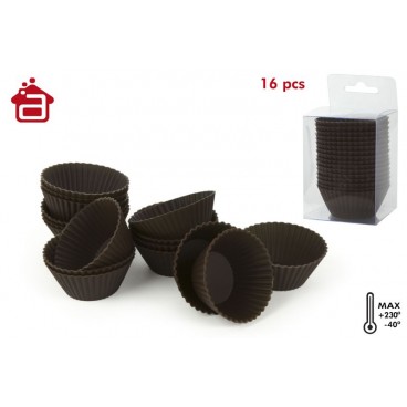 SET 16 MOULES PÂTISSERIE SILICONE - PETIT - CHOCOLAT ( 24 PIECES)