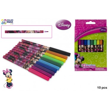 BOÎTE 10 FEUTRES COULEURS POINT FINE - MINNIE