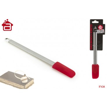 SPATULE SILICONE MANCHE ACIER INOX ( 48 PIECES)