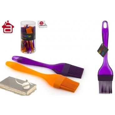 PINCEAU SILICONE MANCHE PS - DISP PVC 12 PCS ( 24 PIECES)