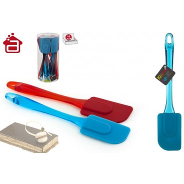 SPATULE SILICONE MANCHE PS - DISP PVC 12 PCS ( 24 PIECES)