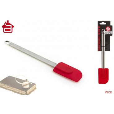 SPATULE SILICONE MANCHE ACIER INOX ( 48 PIECES)