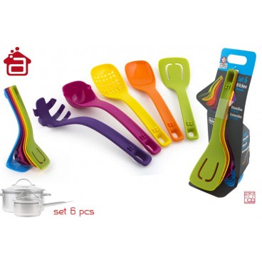 SET 6 USTENSILES CUISINE NYLON ( 4 PIECES)