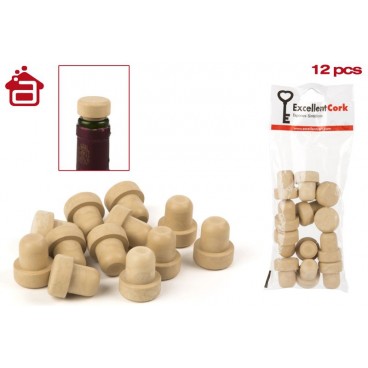 PACK 12 BOUCHONS SYNTHÉTIQUES T - MARRON ( 48 PIECES)