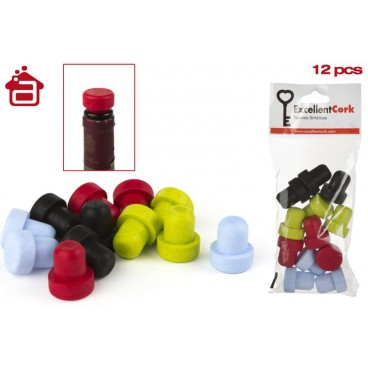 PACK 12 BOUCHONS SINTÉTIQUES T - COULEURS ( 48 PIECES)