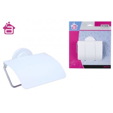PORTE ROULEAU PAPIER WC METAL-BLANC ( 12 PIECES)