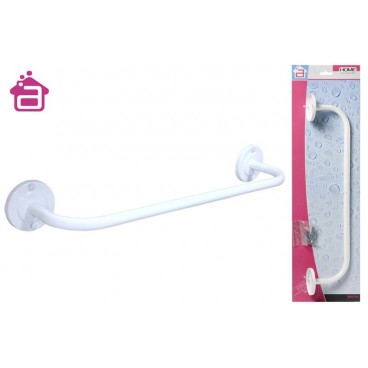 PORTE SERVIETTE METAL BARRE 46 CM-BLANC ( 12 PIECES)