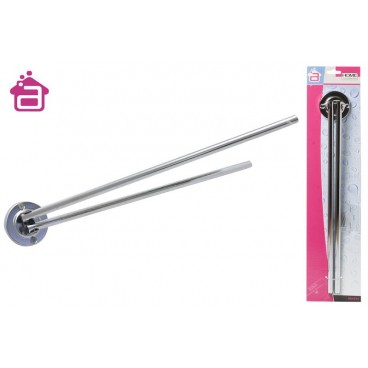 PORTE SERVIETTE METAL 2 BRAS-BLANC ( 12 PIECES)