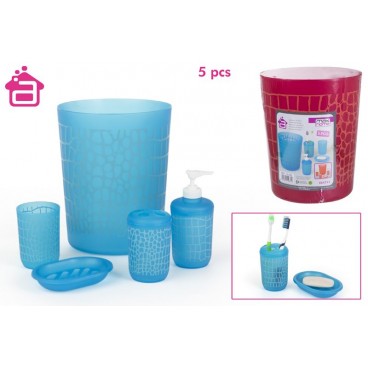 SET ACCÉSSOIRES SALLE DE BAIN 5 PCS - SERPENT ( 6 PIECES)