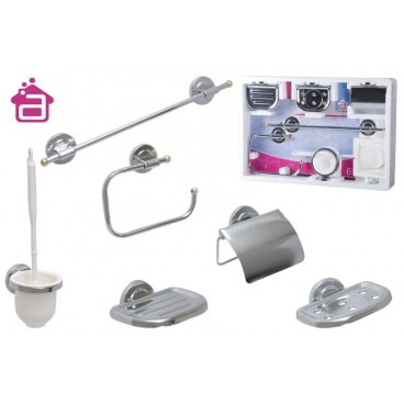 SET ACCESSOIRES S. DE BAIN 6 PCS -CHROME ( 6 PIECES)