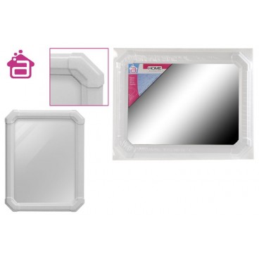 MIROIR RECT. 38x48CM-BLANC ( 12 PIECES)