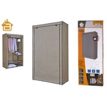 ARMOIRE EN TOILE 100X46X174 ÉTEGÈRES BLEU ( 2 PIECES)