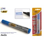 880326 - MARQUEUR PERMANENT BIC 2300 - BLISTER 1 BLEU ( 25 PIECES)