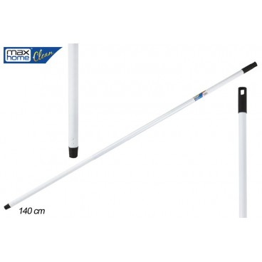 MANCHE À BALAIS PLASTIFIÉ BLANC 140 CM LISSE - MAX HOME ( 12 PIECES)