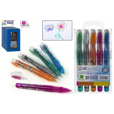 ÉTUI 5 STYLOS GEL PAILLETTE ( 48 PIECES)