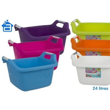 BASSINE 24L - 6 ASS ( 12 PIECES)