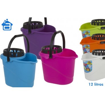 SEAU 12 L AVEC ESSORAGE-FACILE - 6 ASS ( 12 PIECES)