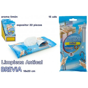 005204 - 15 LINGETTES ANTI CALCAIRE - BREVIA ( 22 PIECES)