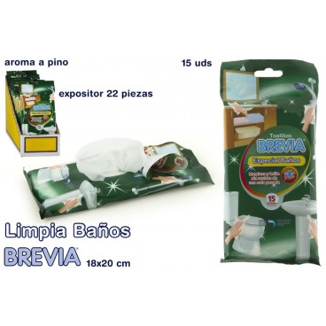 2715 - 15 LINGETTES SPÉCIAL SALLE DE BAIN - BREVIA ( 22 PIECES)