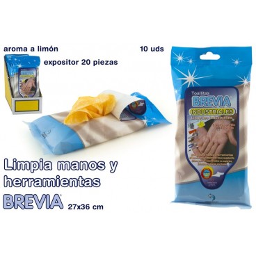 029408 - 10 LINGETTES XL MAIN PROFESSIONNEL - BREVIA ( 20 PIECES)
