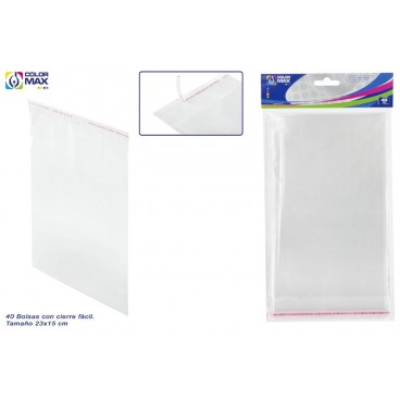 SET 40 PCS SAC CELLOPHANE 23X15 CM ( 48 PIECES)
