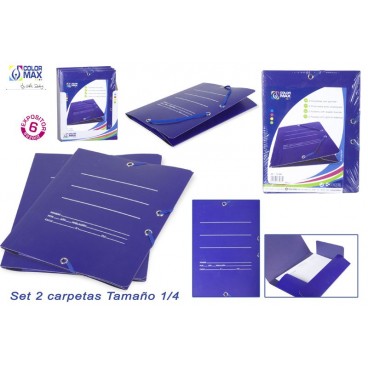 PACK 2 CHEMISES ELASTIQUE 1/4 - BLEU ( 24 PIECES)