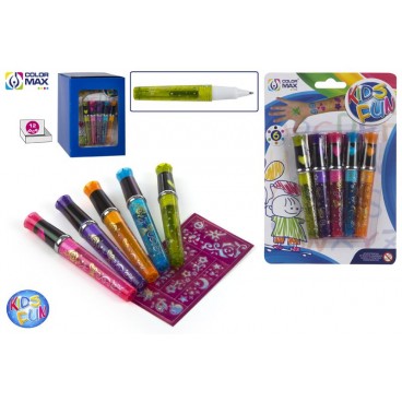 SET 5 FEUTRES TATOOS AVEC POICHOIRS ( 24 PIECES)