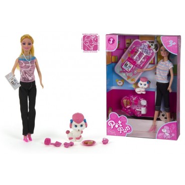 POUPÉE MANNEQUIN AVEC MACOTTE - 2 ASS ( 12 PIECES)