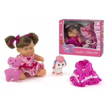 POUPÉE AVEC MASCOTTE - LITTLE CUDDY ( 12 PIECES)
