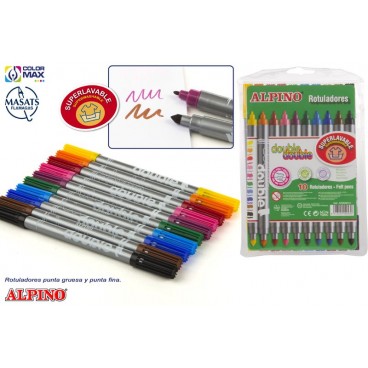 AR000013 - ÉTUI 10 FEUTRES DOUBLE DOUBLE ( 24 PIECES)