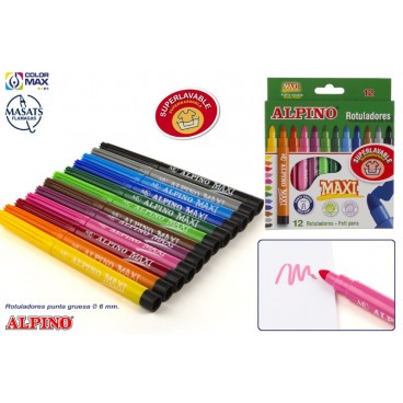 AR000006 - ÉTUI 12 FEUTRES ALPINO MAXI ( 12 PIECES)