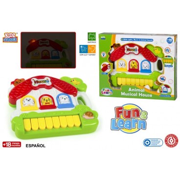 PETITE MAISON MUSICALE ANIMAUX-FUN N LEARN-KIDZCORNER +18M ( 12 PIECES)