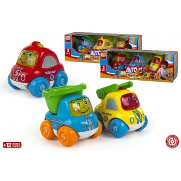 SET 3 VÉHICULES - CARTOON TRUCK - 3 ASS +12M ( 12 PIECES)