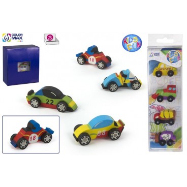 SET 4 GOMMES À EFFACER VÉHICULES 2 ASS ( 48 PIECES)