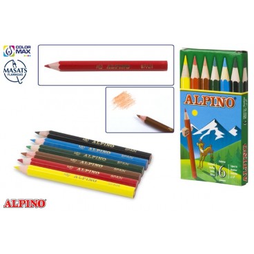 AL000651 - ÉTUIT 6 CRAYONS ALPINO COURTS ( 48 PIECES)
