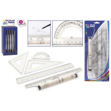 SET 5 RÈGLES DESSIN ( 24 PIECES)