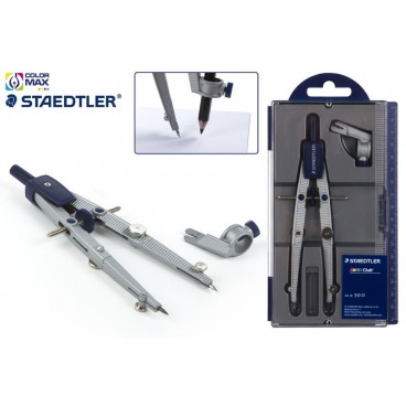550 01 - SET COMPAS AVEC ROUE CENTRALE STAEDTLER NORIS CLUB ( 10 PIECES)