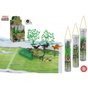 TUBE FIGURINES ANIMAUX - 3 ASS - DISPLAY 12 ( 24 PIECES)