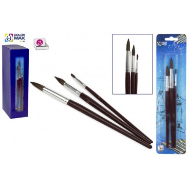 BLISTER 3 PINCEAUX PEINTURE - 2 ASS