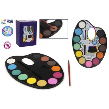 PALETTE AQUARELLE - 12 COULEURS - PETITE ( 48 PIECES)