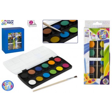 SET 12 AQUARELLES SCOLAIRES ( 48 PIECES)