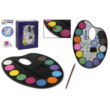 PALETTE AQUARELLE - 12 COULEURS - GRANDE ( 24 PIECES)