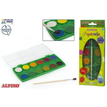AQ000001 - ÉTUIT 12 AQUARELLE ALPINO ( 12 PIECES)