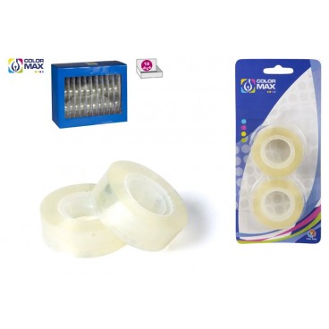 BLISTER 2 ROULEAU RUBAN ADHÉSIF TRANSPARENT 18MMX30MT ( 48 PIECES)