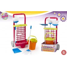 CHARRIOT DE NETTOYAGE SEAU ORANGE GRAND ( 12 PIECES)