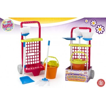 CHARRIOT DE NETTOYAGE SEAU ORANGE GRAND ( 12 PIECES)