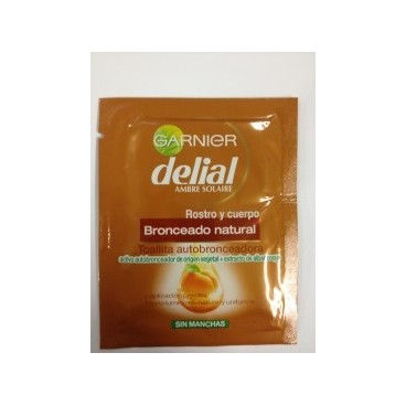 Lingettes individuelles AUTOBROZANTE Delial Garnier Bronzage naturel (5-6ml) (ES/PT-500 PCS)
